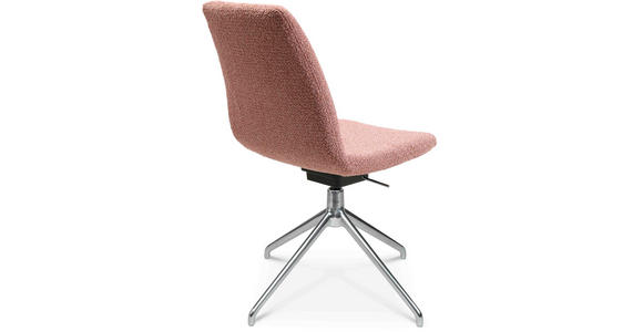 STUHL in Aluminium Flachgewebe Metall, Textil - Alufarben/Rosa, Design, Textil/Metall (46/81,5-84,5/55cm) - Johann Jakob
