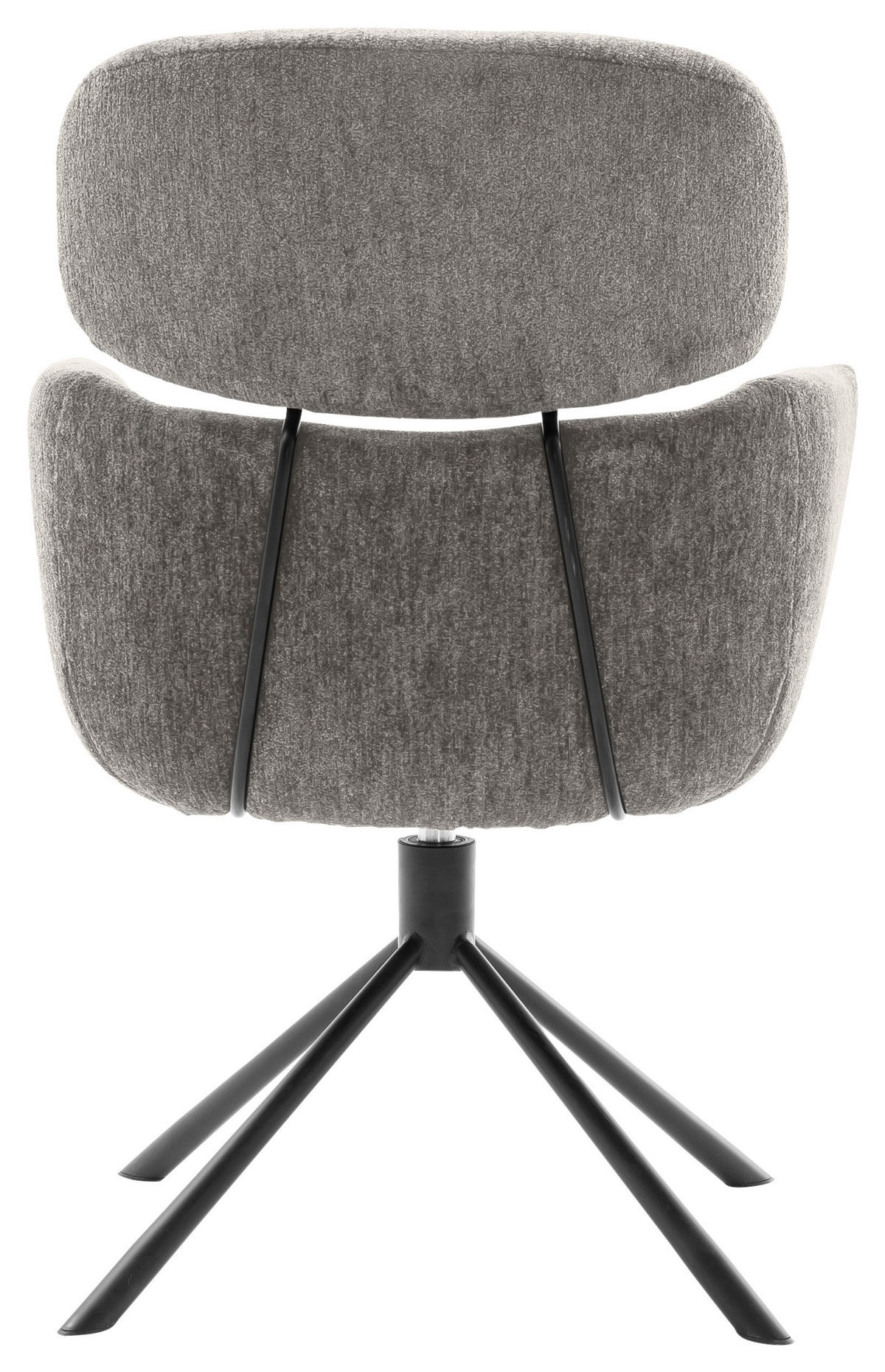 ARMLEHNSTUHL  in Stahl Struktur  - Schwarz/Grau, Design, Textil/Metall (60/90/65cm) - Novel