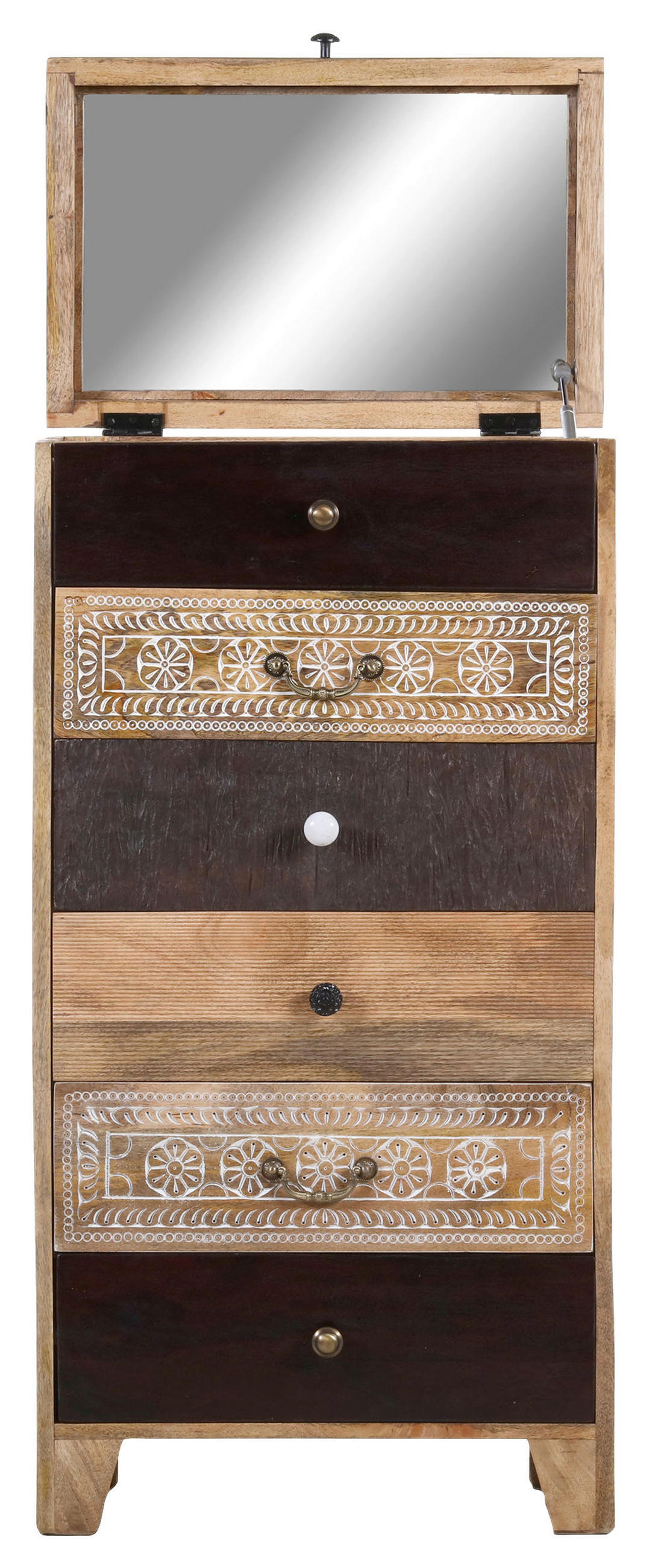 KOMMODE  in 60/120/42 cm  - Dunkelbraun/Braun, Design, Glas/Holz (60/120/42cm) - Landscape