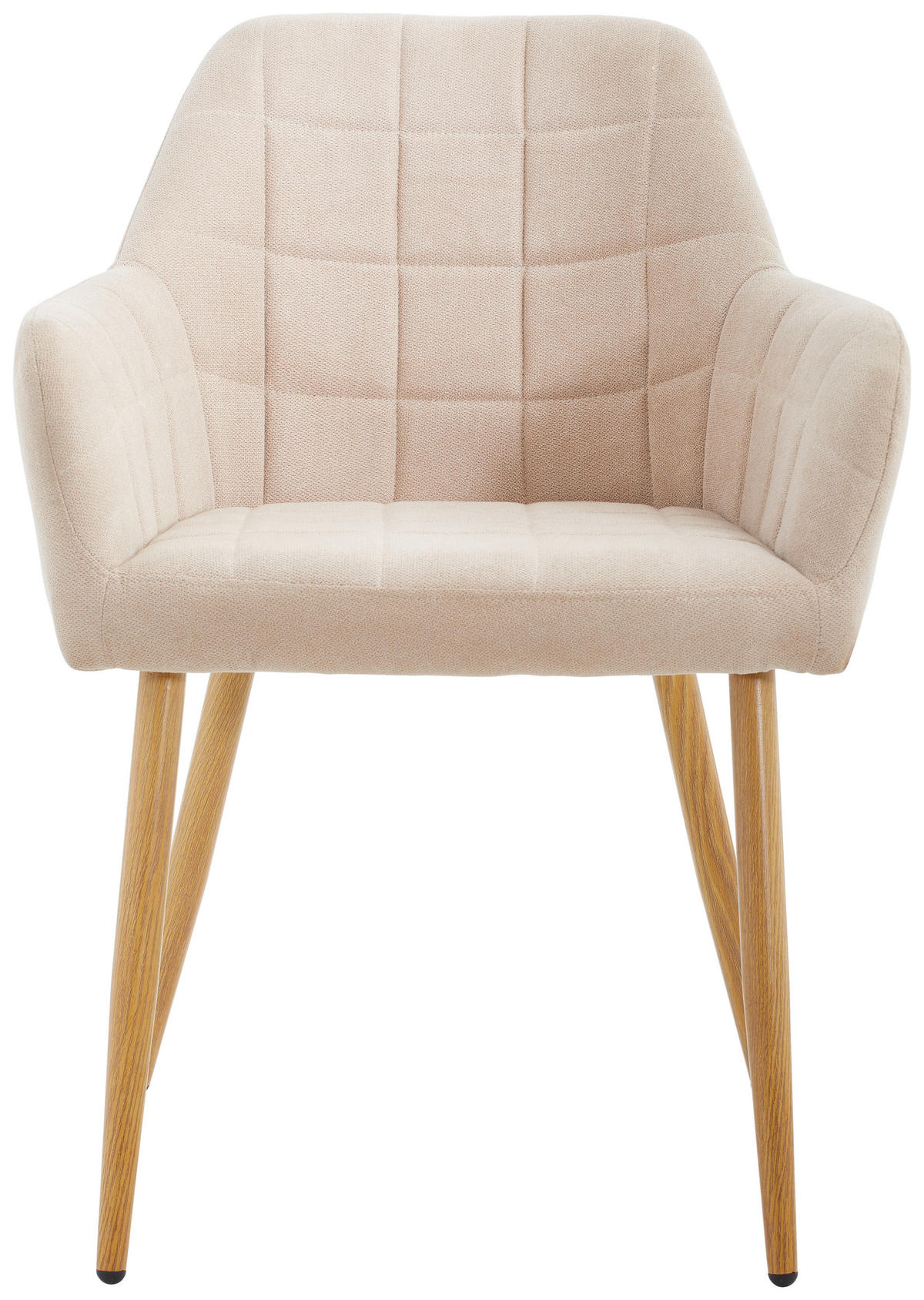 ARMLEHNSTUHL  in Eisen Samt  - Hellbraun/Eichefarben, MODERN, Textil/Metall (57/82/60cm) - MID.YOU