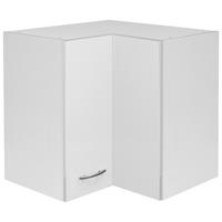 ECKOBERSCHRANK 60/54,8/32 cm  in Weiß  - Edelstahlfarben/Weiß, Holzwerkstoff/Kunststoff (60/54,8/32cm) - FlexWell