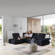 ECKSOFA in Struktur Schwarz  233/313 cm  - Schwarz, Design, Kunststoff/Textil (233/313cm) - Emilio Belluti
