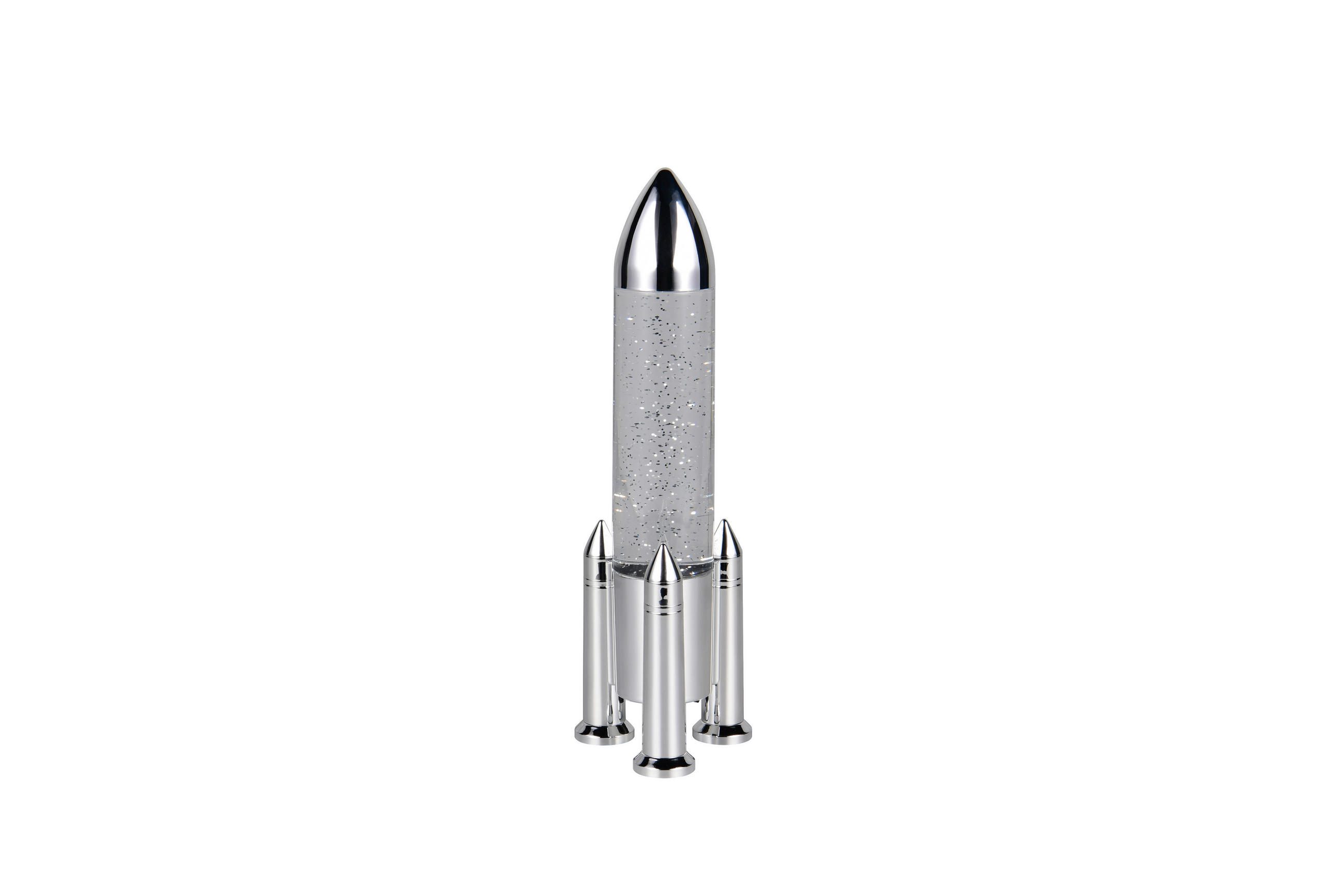 LED-TISCHLEUCHTE Apollo 10,5/33 cm  - Chromfarben/Transparent, LIFESTYLE, Kunststoff (10,5/33cm)