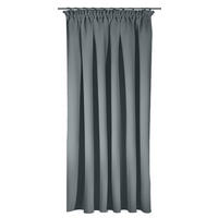SCHLAUFENVORHANG black-out (lichtundurchlässig)  - Anthrazit, Basics, Textil (140/245cm)