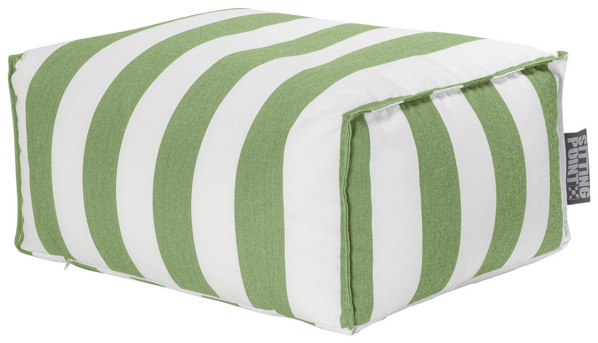 OUTDOORSITZSACK 100 l  - Weiß/Grün, LIFESTYLE, Textil (65/35/55cm)