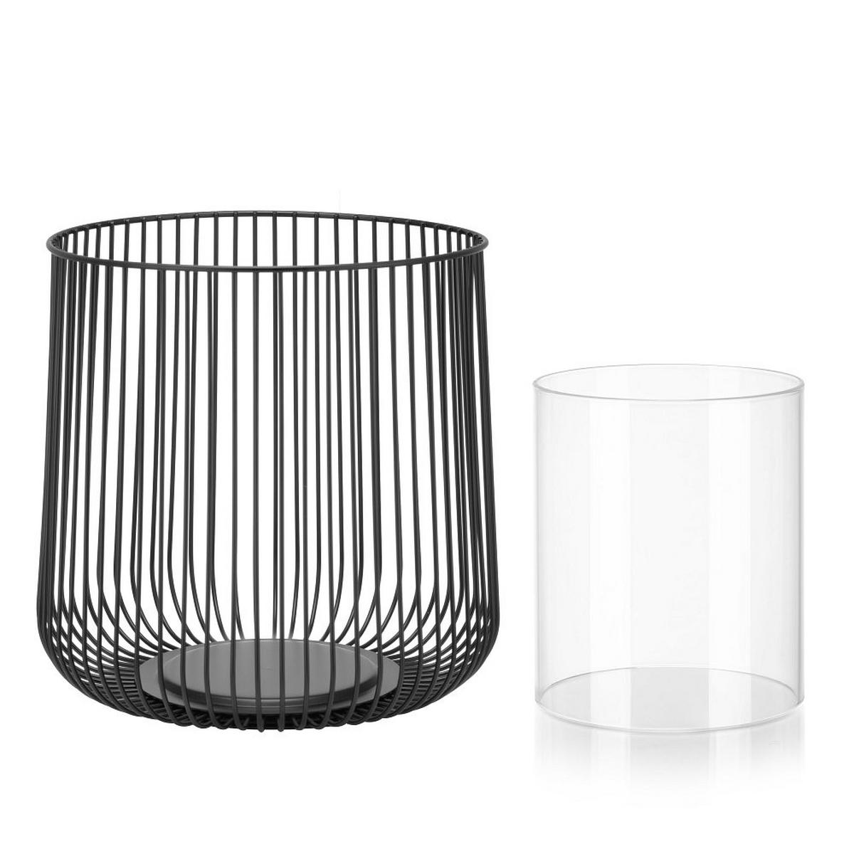 LATERNE - Schwarz, KONVENTIONELL, Metall (29,0/29,0cm) - Blomus