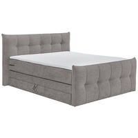 BOXSPRINGBETT 180/200 cm  in Dunkelgrau  - Dunkelgrau/Schwarz, Basics, Holzwerkstoff/Kunststoff (180/200cm) - Esposa