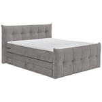 BOXSPRINGBETT 180/200 cm  in Dunkelgrau  - Dunkelgrau/Schwarz, Basics, Holzwerkstoff/Kunststoff (180/200cm) - Esposa