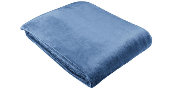 DECKE EMMA 140/190 cm - Blau, Basics, Textil (140/190cm) - Novel