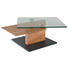 COUCHTISCH in Holz, Glas, Holzwerkstoff 100/90/32/46 cm - Eichefarben/Anthrazit, Design, Glas/Holz (100/90/32/46cm) - Novel COUCHTISCH in Holz, Glas, Holzwerkstoff 100/90/32/46 cm - Eichefarben/Anthrazit, Design, Glas/Holz (100/90/32/46cm) - Novel