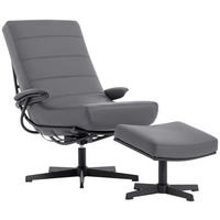 RELAXSESSELSET in Textil Grau  - Schwarz/Grau, Design, Textil/Metall (68/101/85cm) - Livetastic