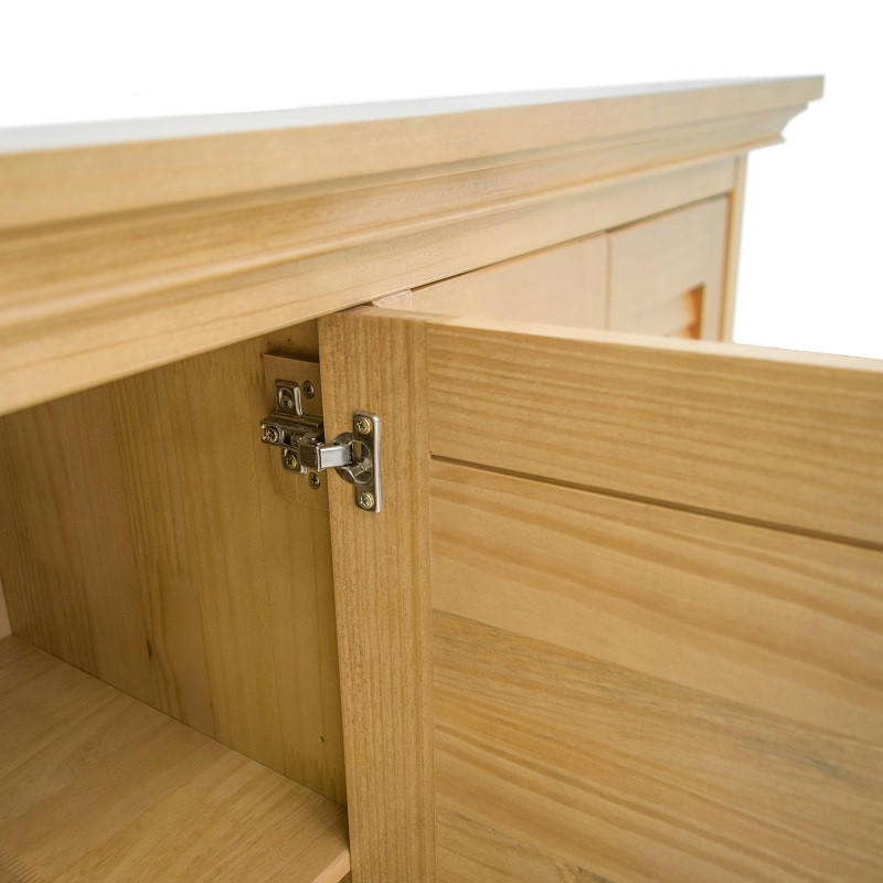 Thumbnail - Livetastic Sideboard, Eiche, Metall, Kiefer, massiv, 2 Fächer, 156x86x45 cm, FSC Mix, Holzmöbel, Kleinmöbel Holz, Holzko...