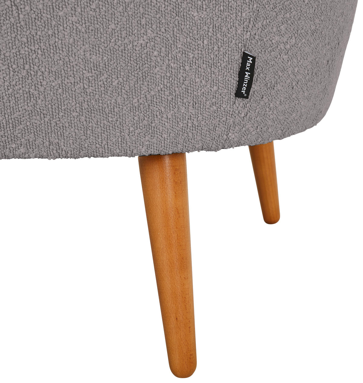 SESSEL in Bouclé Grau  - Naturfarben/Grau, Konventionell, Holz/Textil (106/88/83cm) - Max Winzer