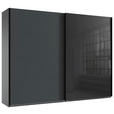 SCHWEBETÜRENSCHRANK  in Graphitfarben, Schwarz  - Schwarz/Graphitfarben, Design, Glas/Holzwerkstoff (270/208/65cm) - Carryhome