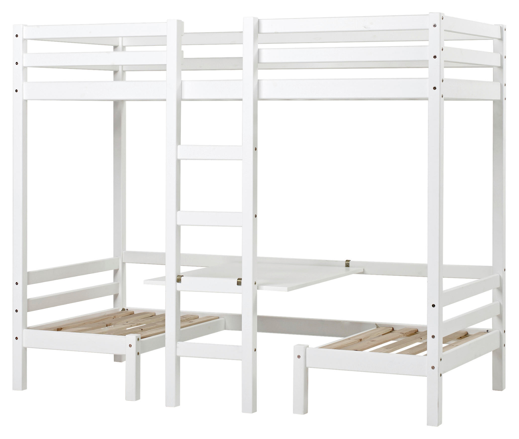 ETAGENBETT - Weiß, MODERN, Holz (90/200cm) - MID.YOU
