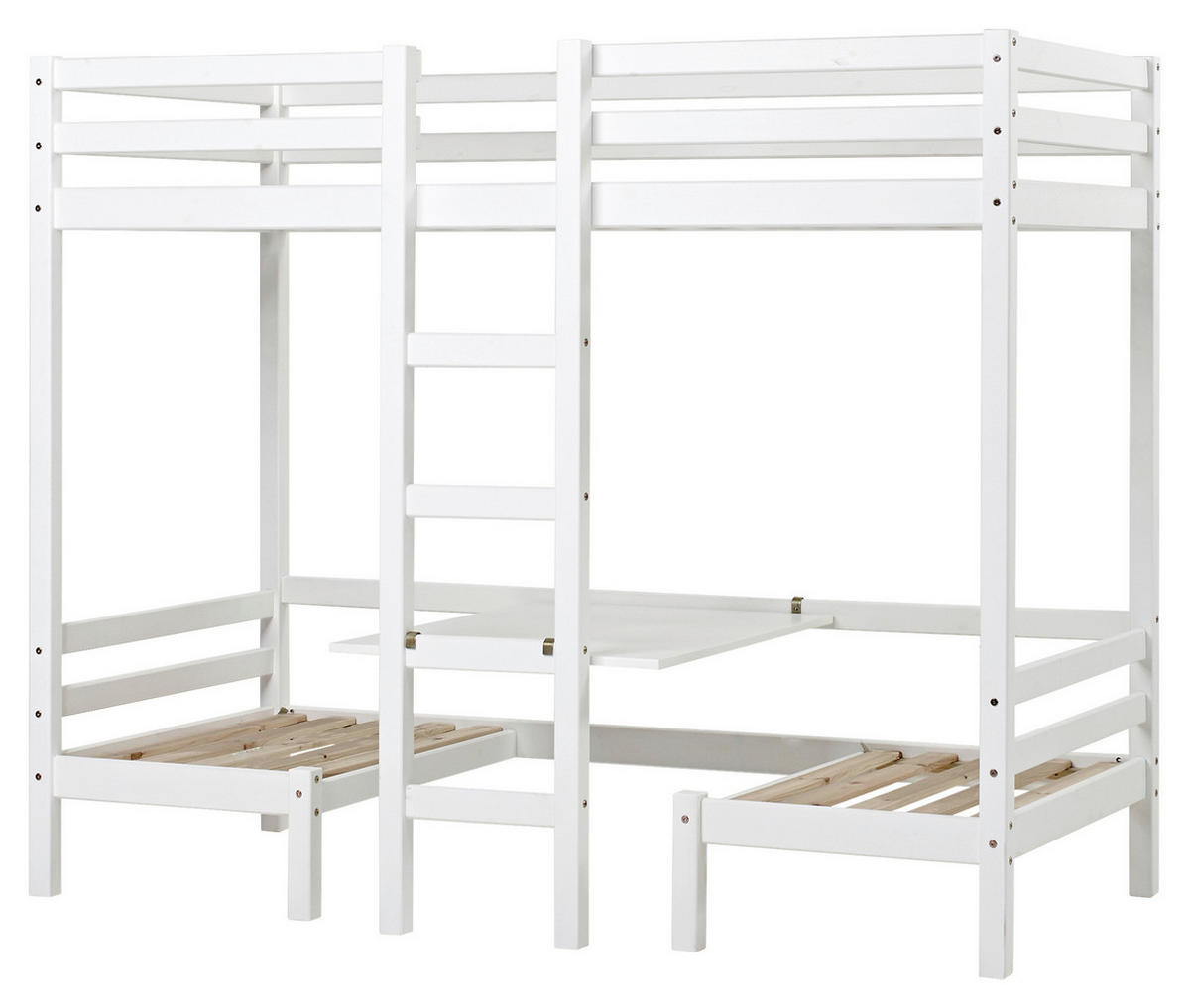 ETAGENBETT - Weiß, MODERN, Holz (90/200cm) - MID.YOU