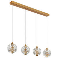 LED-HÄNGELEUCHTE VIRINA 93/15/150 cm   - Klar/Transparent, KONVENTIONELL, Glas/Kunststoff (93/15/150cm) - Globo