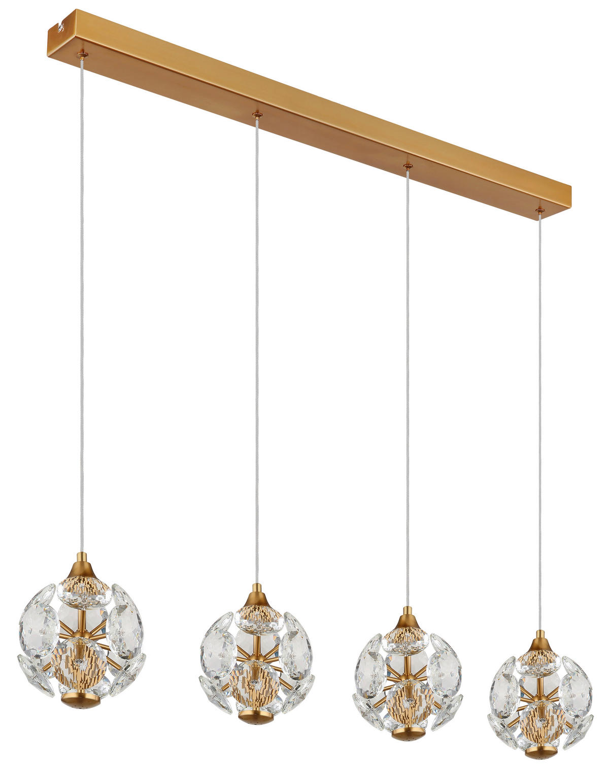 LED-HÄNGELEUCHTE VIRINA 93/15/150 cm   - Klar/Transparent, KONVENTIONELL, Glas/Kunststoff (93/15/150cm) - Globo