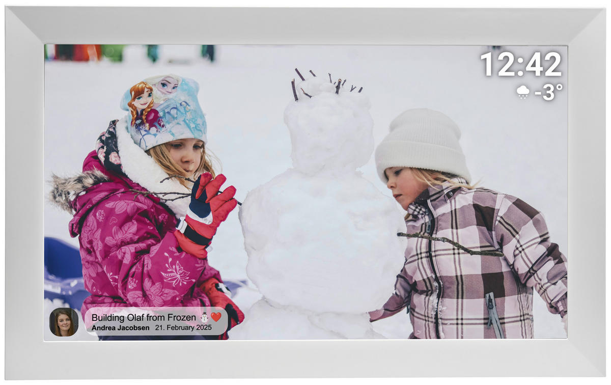 DIGITALER BILDERRAHMEN - Weiß, Design, Kunststoff (39,6/24,5/2,7cm) - DENVER