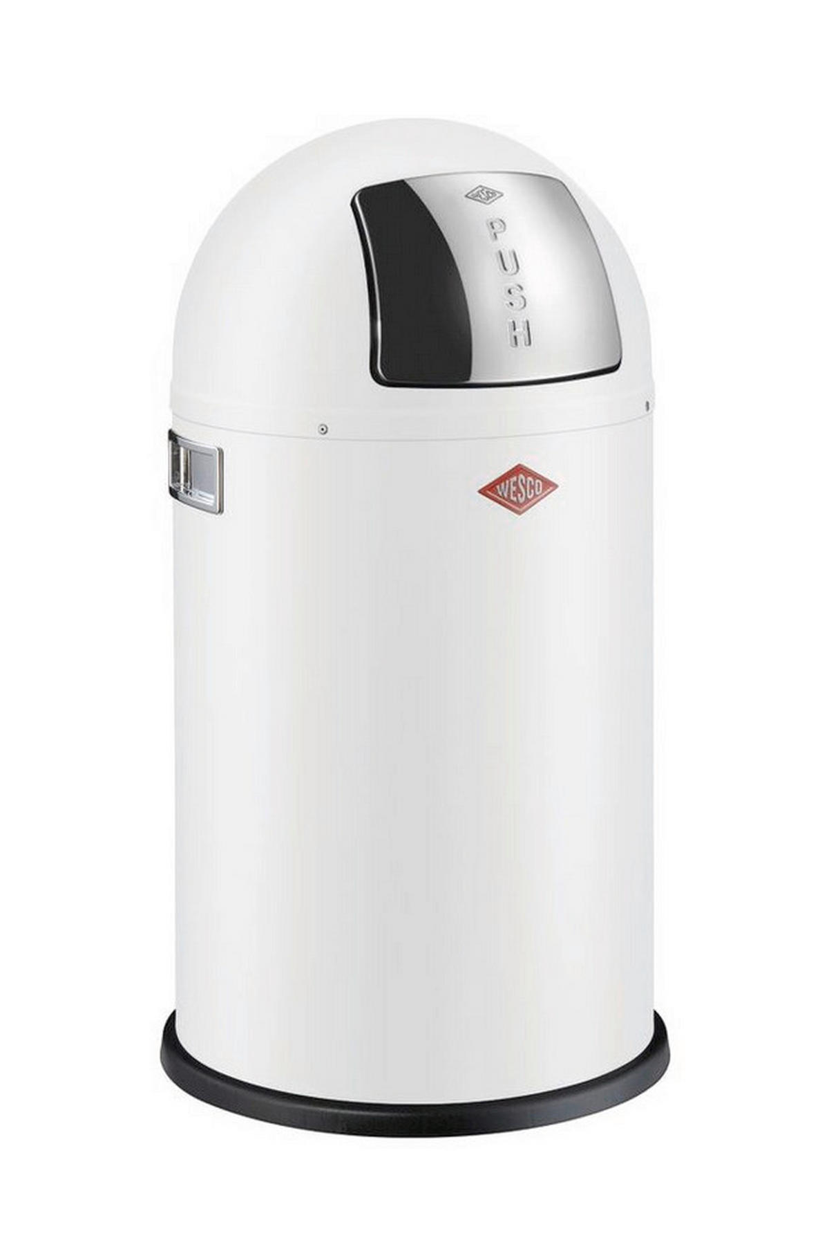 ABFALLSAMMLER PUSHBOY JUNIOR 22 L  - Edelstahlfarben/Weiß, KONVENTIONELL, Kunststoff/Metall (35/63cm) - Wesco