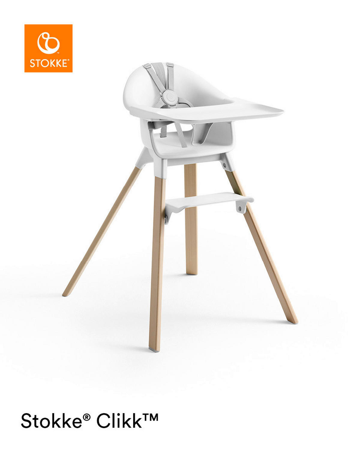 HOCHSTUHL Clikk Naturfarben, Weiß  - Naturfarben/Weiß, Basics, Holz/Kunststoff (56/69/59cm) - Stokke