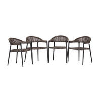 STAPELSESSEL in Metall, Kunststoff Graphitfarben, Dunkelgrau  - Dunkelgrau/Graphitfarben, Basics, Kunststoff/Metall (56/58/78cm) - Gardenson