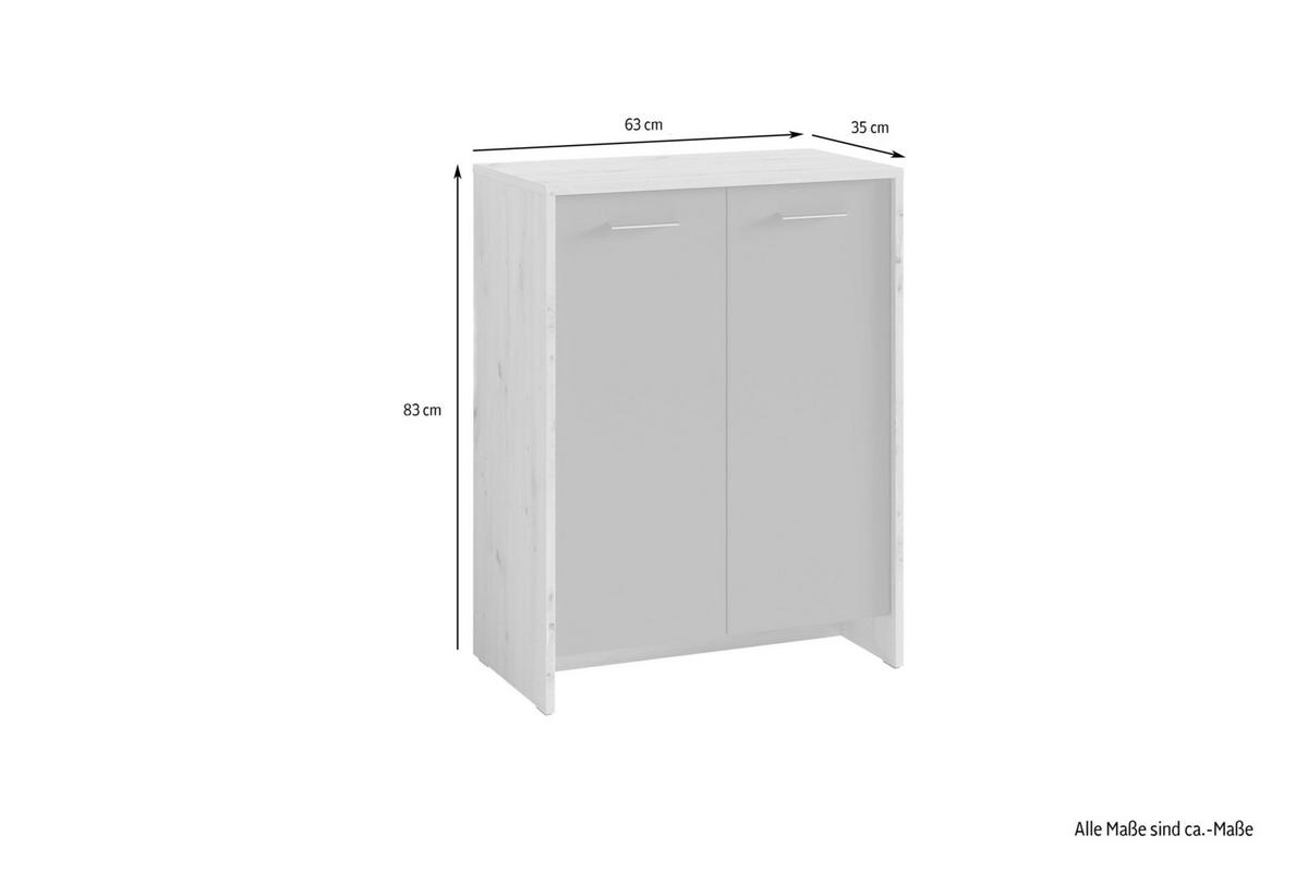 SCHUHSCHRANK Anthrazit, Alteiche  - Alteiche/Anthrazit, MODERN, Holzwerkstoff/Kunststoff (63/83/35cm) - MID.YOU
