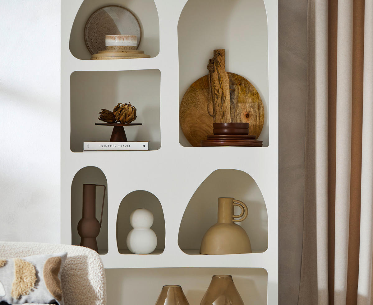 REGAL Weiß  - Weiß, KONVENTIONELL, Holzwerkstoff (95/180/32cm) - Ambia Home