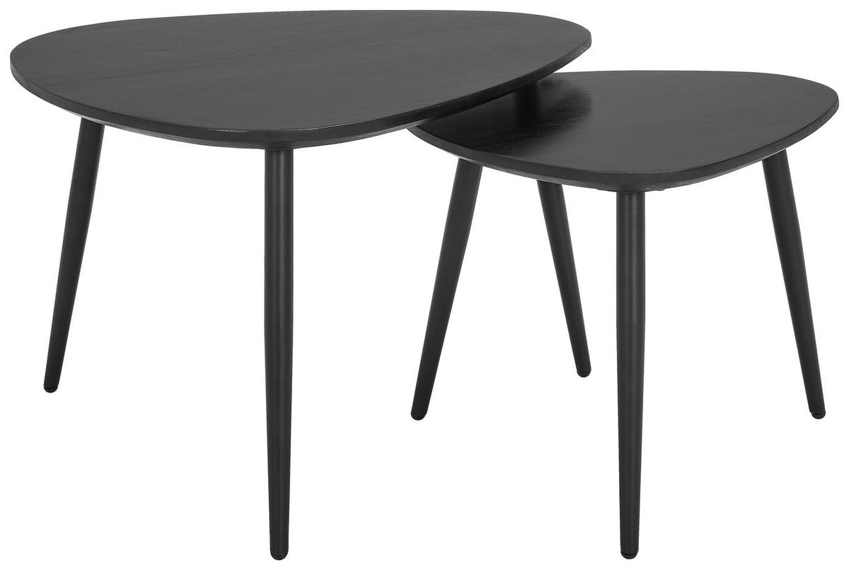 DOHÁNYZÓASZTAL SZETT fa, fém 74/68/45 cm   - fekete, Design, fa/fém (74/68/45cm) - Carryhome