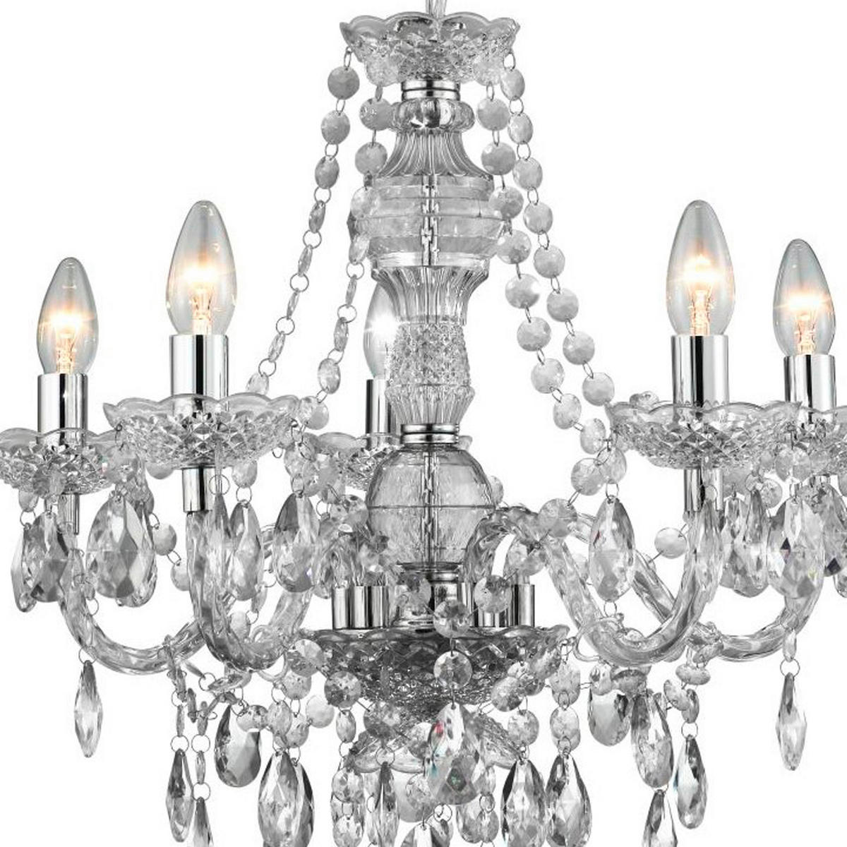 TAKKRONA Marie Therese 55/130 cm  - kromfärg, Klassisk, metall/plast (55/130cm)