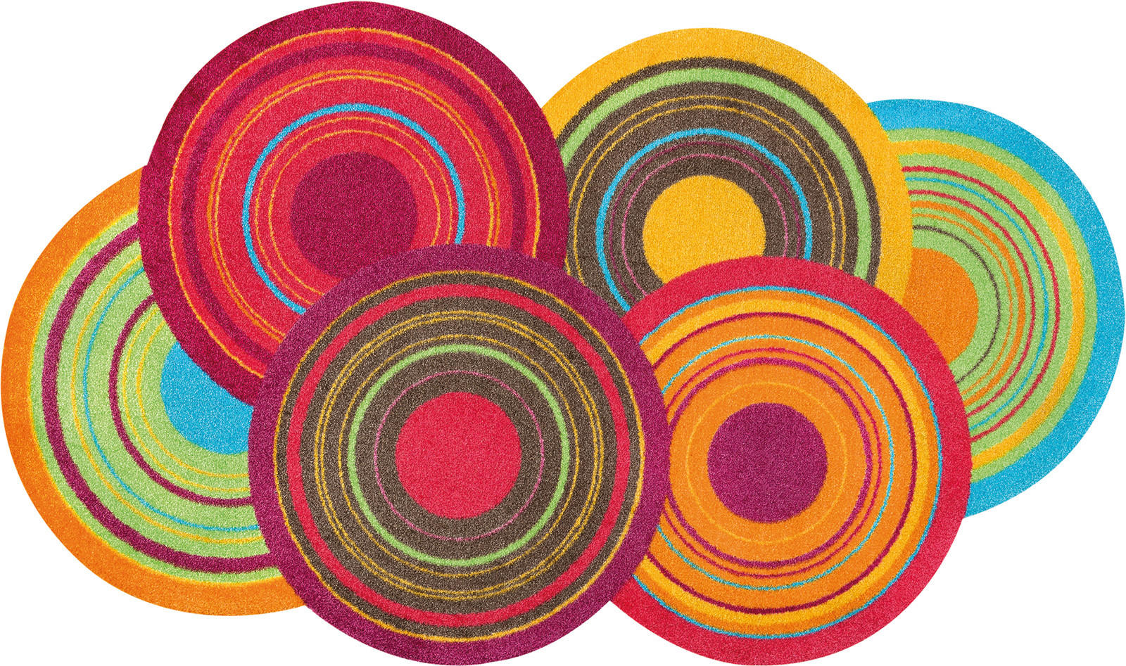 FLACHWEBETEPPICH 70/120 cm Cosmic Colours Multicolor  - Multicolor, KONVENTIONELL, Kunststoff/Textil (70/120cm) - wash+dry
