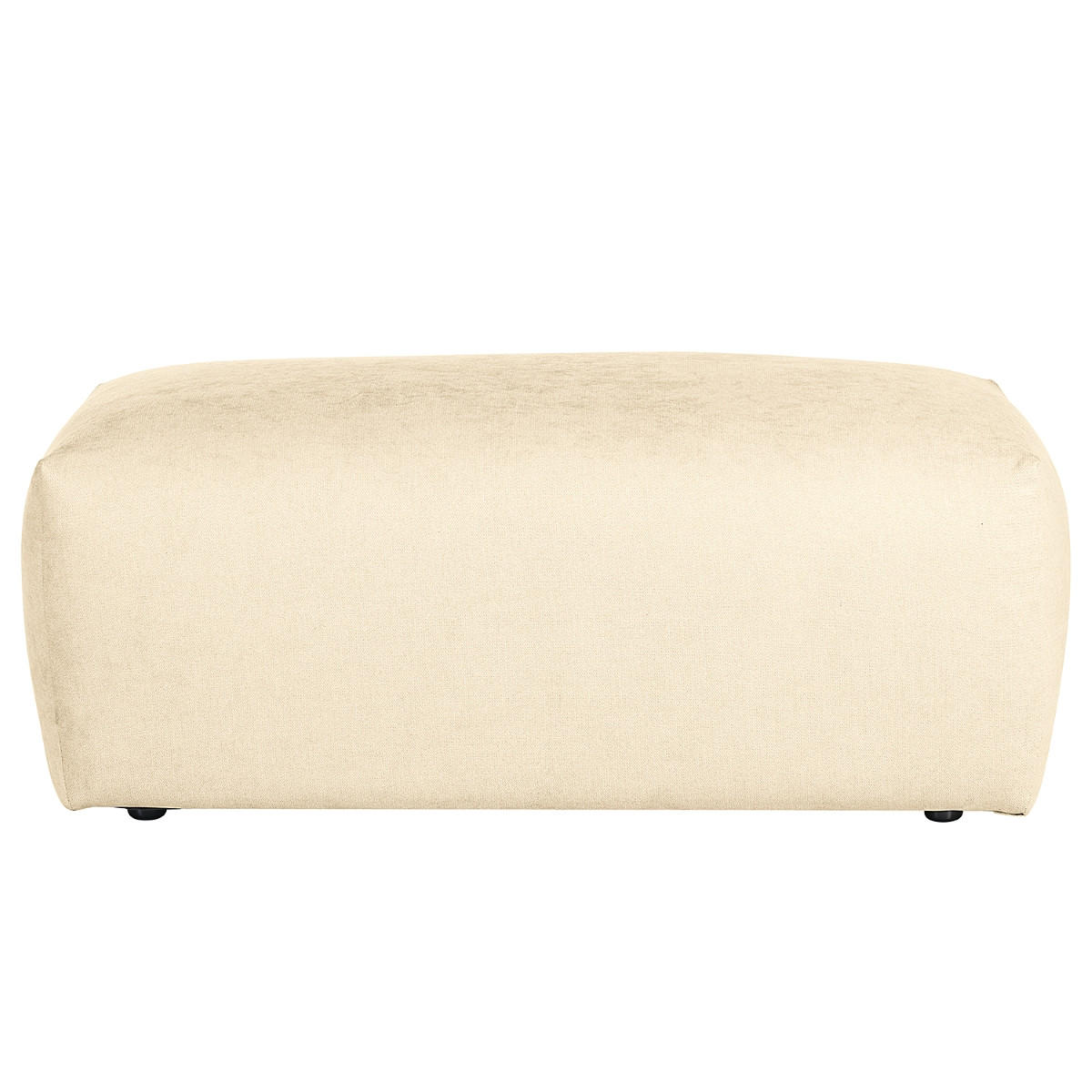 HOCKER in Textil Beige  - Beige/Schwarz, Modern, Kunststoff/Textil (102/41/52cm) - Trendmanufaktur