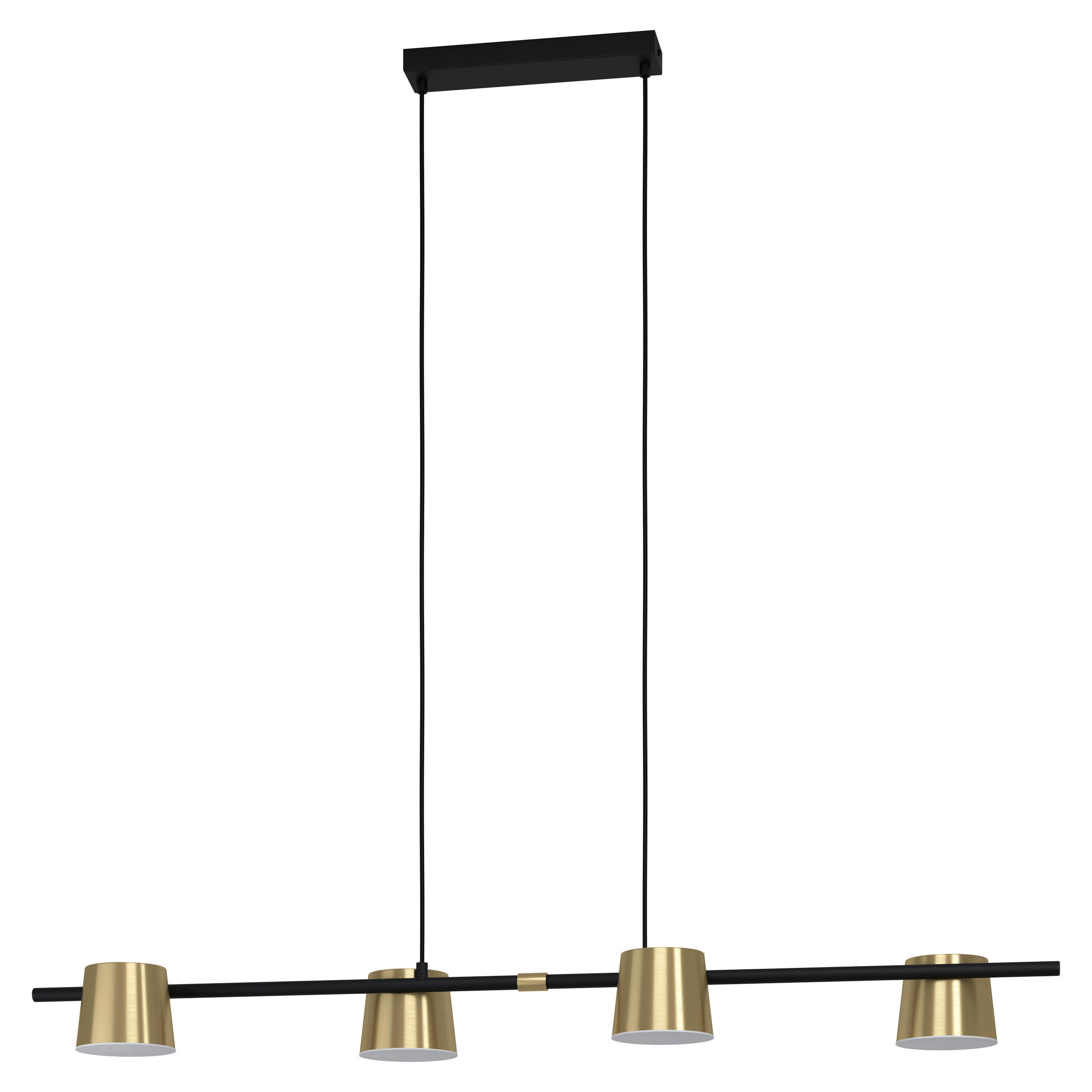 LAMPĂ SUSPENDATĂ CU LED 115,5/21/150 cm  - alb/negru, Design, plastic/metal (115,5/21/150cm)