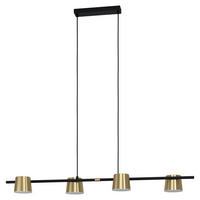 LAMPĂ SUSPENDATĂ CU LED 115,5/21/150 cm  - alb/negru, Design, plastic/metal (115,5/21/150cm)