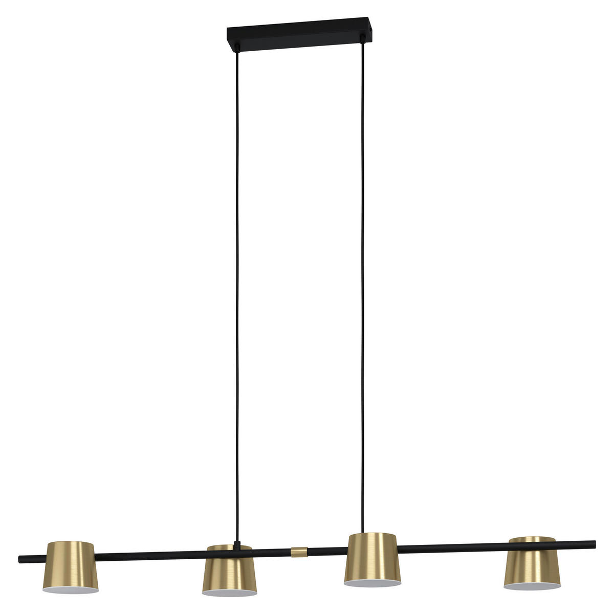 LAMPĂ SUSPENDATĂ CU LED 115,5/21/150 cm  - alb/negru, Design, plastic/metal (115,5/21/150cm)