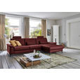 ECKSOFA  in Echtleder Brombeere  334/176 cm  - Brombeere/Schwarz, Design, Leder/Metall (334/176cm) - Dieter Knoll