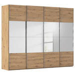 SCHWEBETÜRENSCHRANK  in Eiche Artisan  - Chromfarben/Eiche Artisan, Design, Holzwerkstoff/Metall (271/235/68cm) - Novel