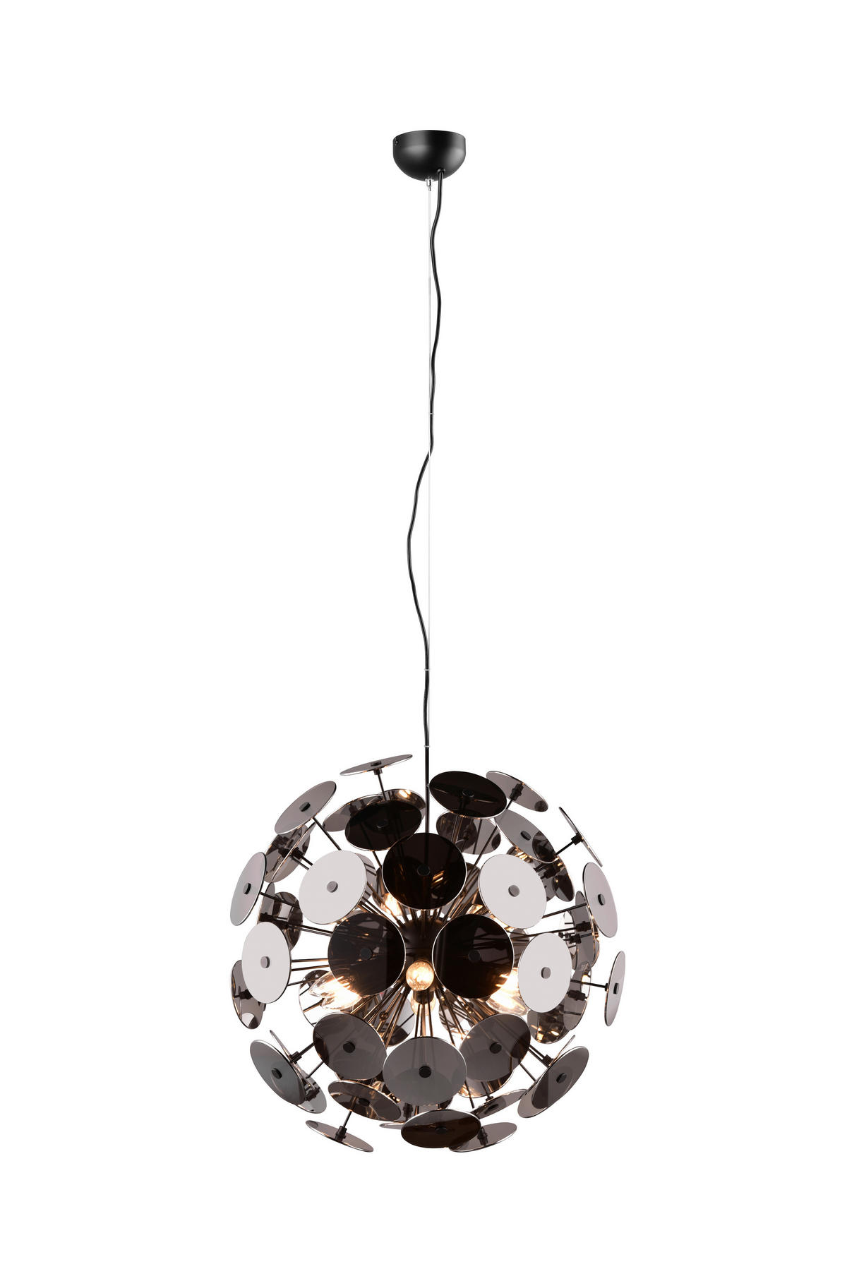PENDELLEUCHTE 54/150 cm  - Chromfarben/Schwarz, Design, Glas/Metall (54/150cm) - Trio Leuchten