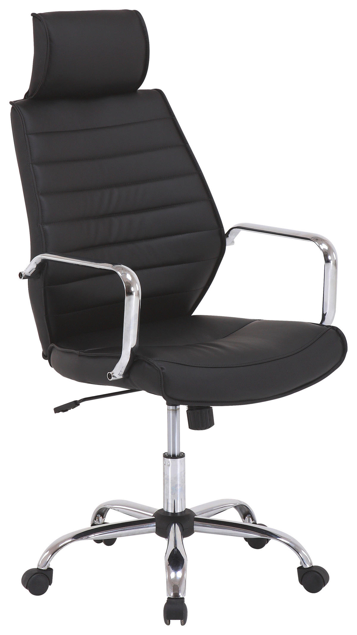 STOLICA OKRETNA  crna  metal, tekstil  - crna, Design, metal/tekstil (60/115-124,5/65cm) - Xora