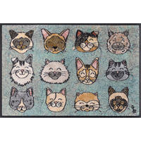 FUßMATTE  50/75 cm  Multicolor  - Multicolor, Trend, Kunststoff/Textil (50/75cm) - wash+dry