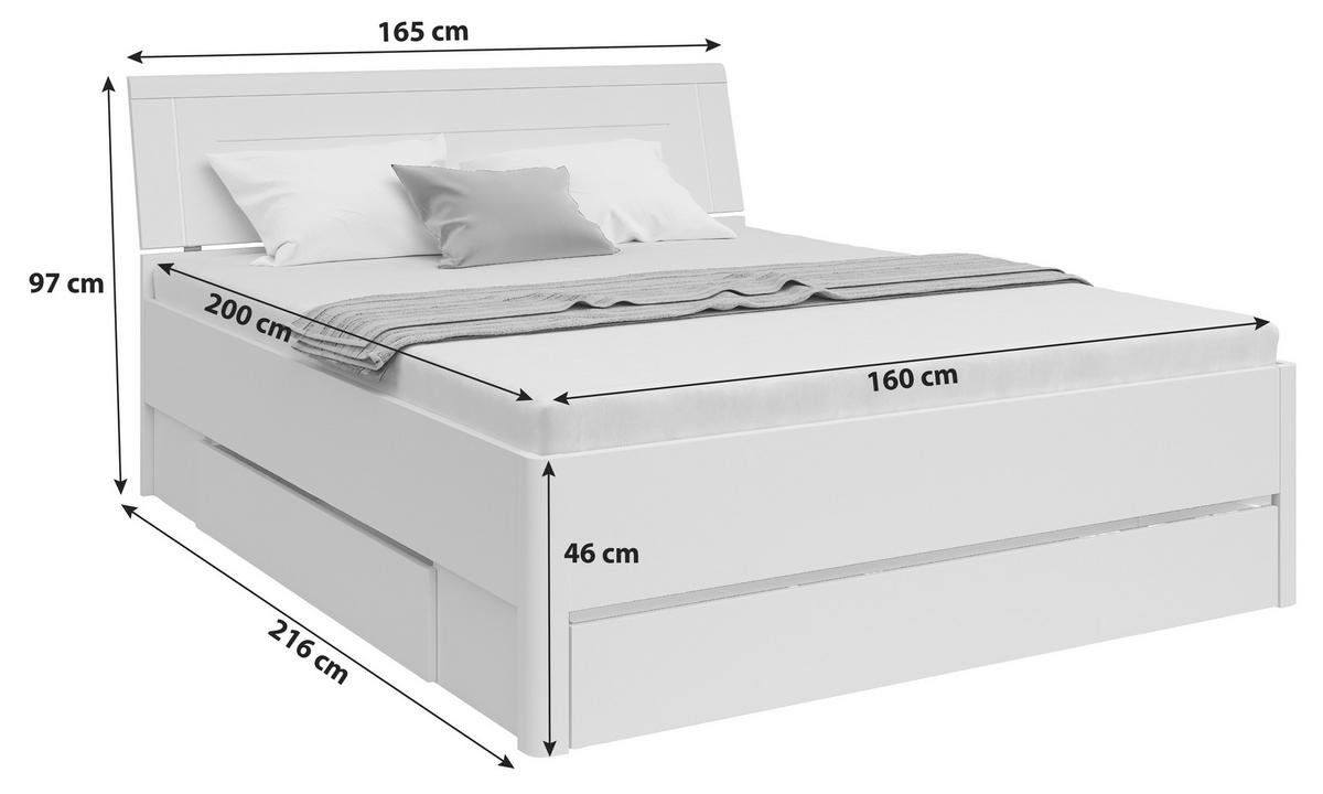STAURAUMBETT 160/200 cm,  in Graphitfarben, Eiche dunkel,  - Eiche dunkel/Eichefarben, KONVENTIONELL, Holzwerkstoff (160/200cm)