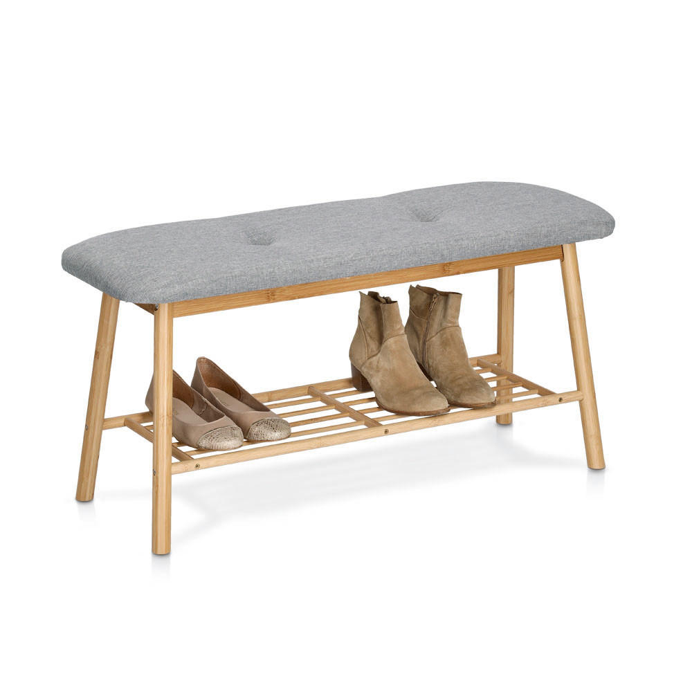 SCHUHBANK 90/44/30 cm  - Naturfarben, Basics, Holz/Textil (90/44/30cm) - Zeller Present