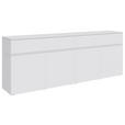 SIDEBOARD  220/80/40 cm 4 Schublade(n)  - Silberfarben/Weiß, Design, Holzwerkstoff/Kunststoff (220/80/40cm) - Xora