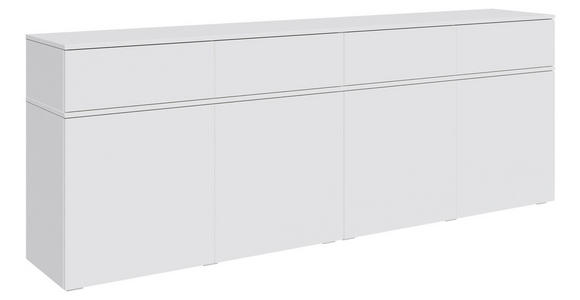 SIDEBOARD  220/80/40 cm 4 Schublade(n)  - Silberfarben/Weiß, Design, Holzwerkstoff/Kunststoff (220/80/40cm) - Xora