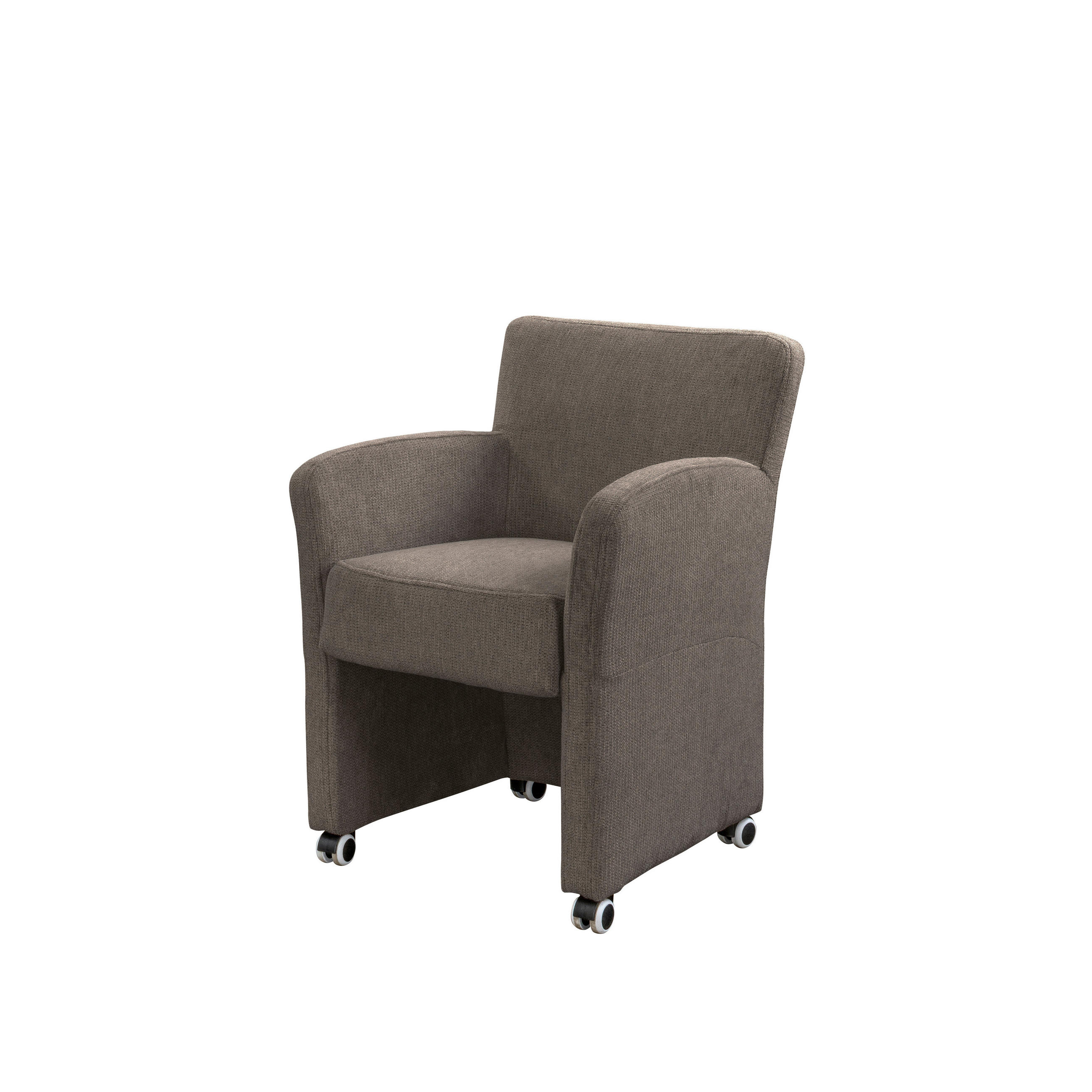 STOLICA S NASLONOM ZA RUKE  smeđa  drvo, tekstil, drvni materijal      - smeđa, Moderno, drvni materijal/drvo (65/85/66cm) - Livetastic