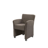 STOLICA S NASLONOM ZA RUKE  smeđa  drvo, tekstil, drvni materijal      - smeđa, Moderno, drvni materijal/drvo (65/85/66cm) - Livetastic