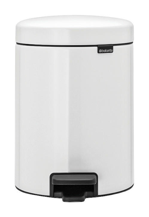 KOŠ S NÁŠLAPNÝM PEDÁLEM 5 l - bílá, Design, kov/plast (20,5/29,1/27,2cm) - Brabantia