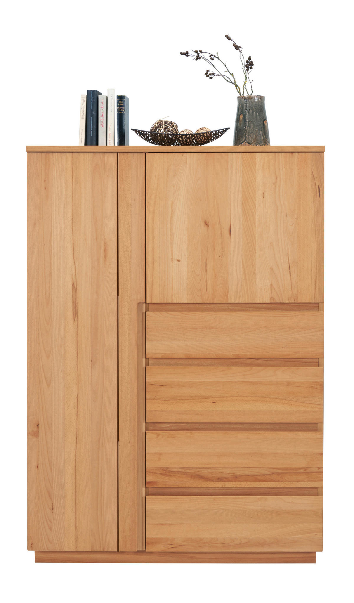 KOMODA, jádrový buk, barvy buku, 100/143,1/41 cm - barvy buku, Trend, dřevo/kompozitní dřevo (100/143,1/41cm) - Linea Natura