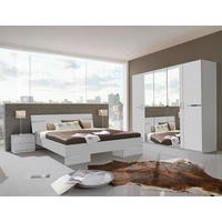SCHLAFZIMMER Weiß  - Weiß, Design, Glas/Holz (180/200cm) - MID.YOU