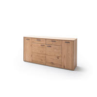 SIDEBOARD Gaborone  in 184/90/44 cm  - Eichefarben/Schwarz, Design, Holz/Holzwerkstoff (184/90/44cm) - Livetastic